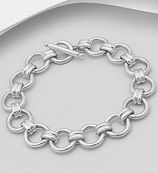 925 Sterling Silver Hand Crafted Solid Bracelet